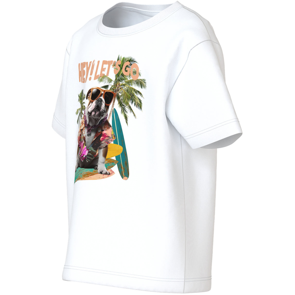 Name It Bright White Surf Dog Nmmvoto Ss Nreg Topp