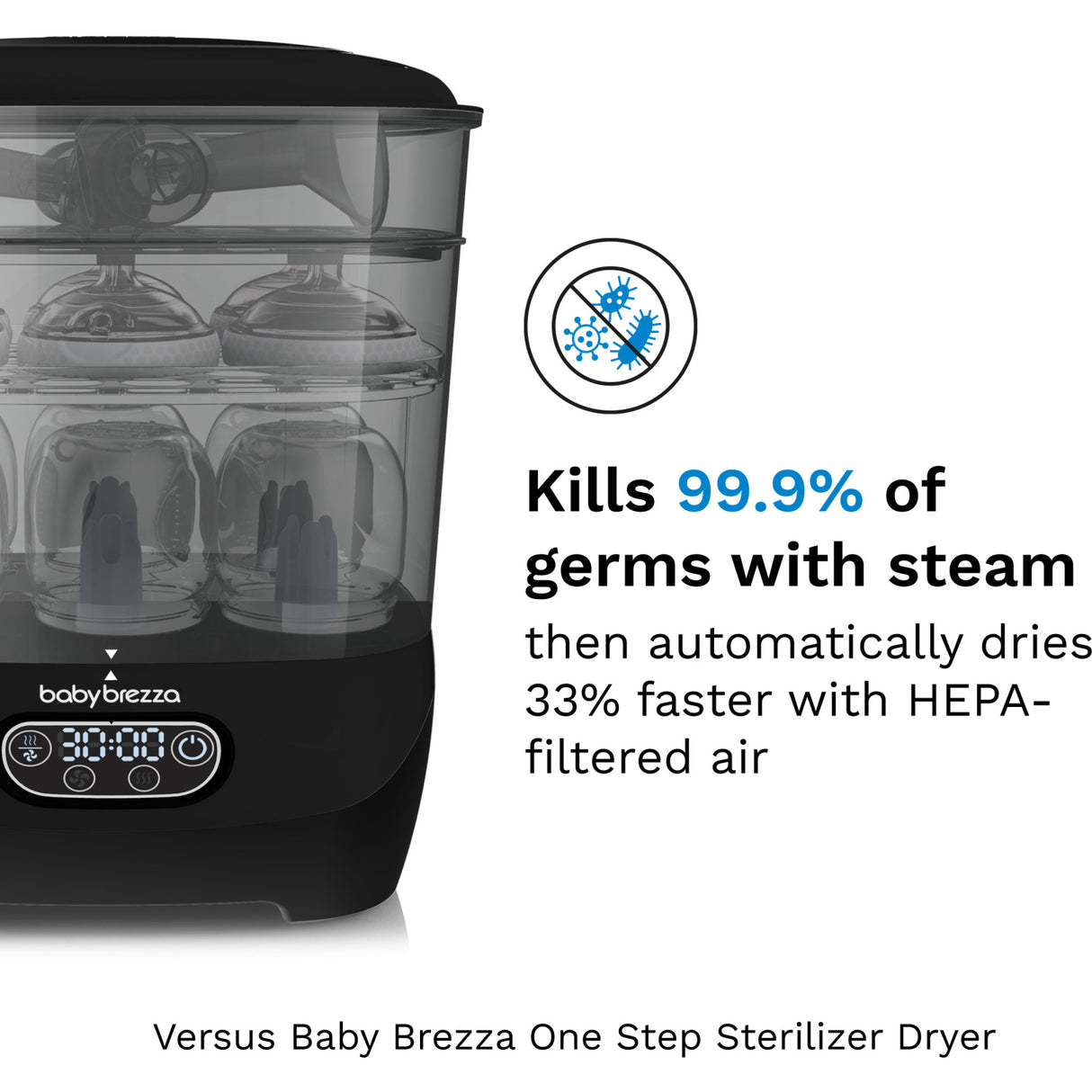 Baby Brezza Black Sterilizer Dryer Advanced
