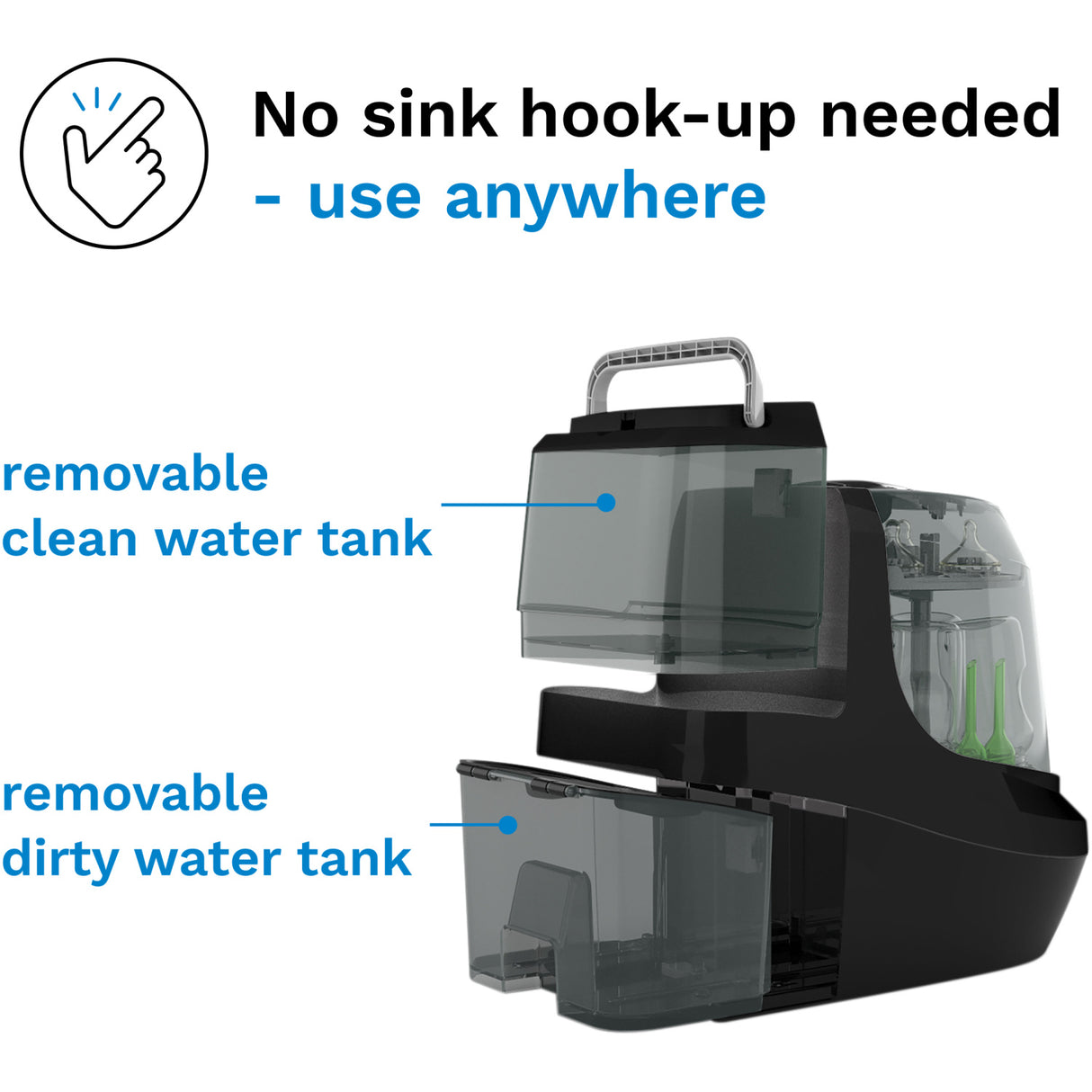 Baby Brezza Black Flaska Washer Pro