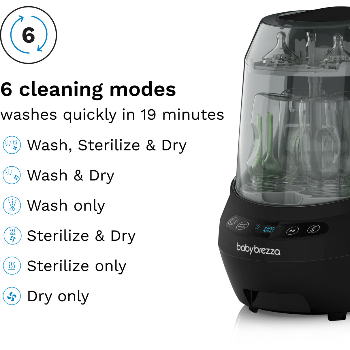 Baby Brezza Black Flaska Washer Pro