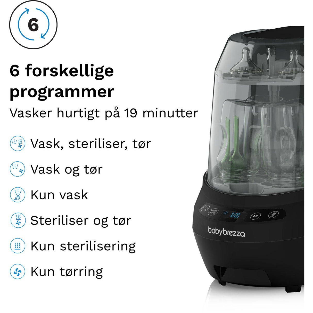 Baby Brezza Black Flaska Washer Pro