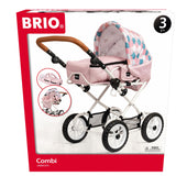 BRIO® Kombi Dukkevogn, Dråbemønster, Pink