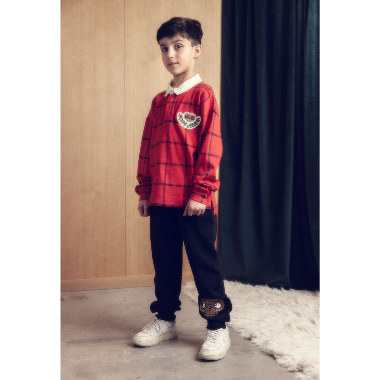 Mini Rodini Black E.T Application Sweatpants
