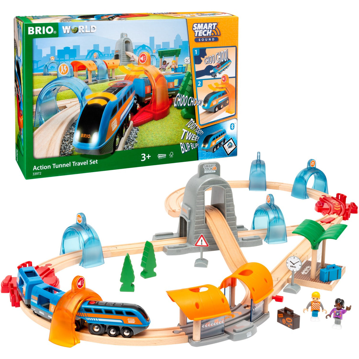 BRIO® 33972 Smart Tech Sound Action Tunnel Rejsesæt