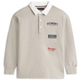 Tommy Hilfiger Mid Grey Heather Multi Print Pikétröja Ls