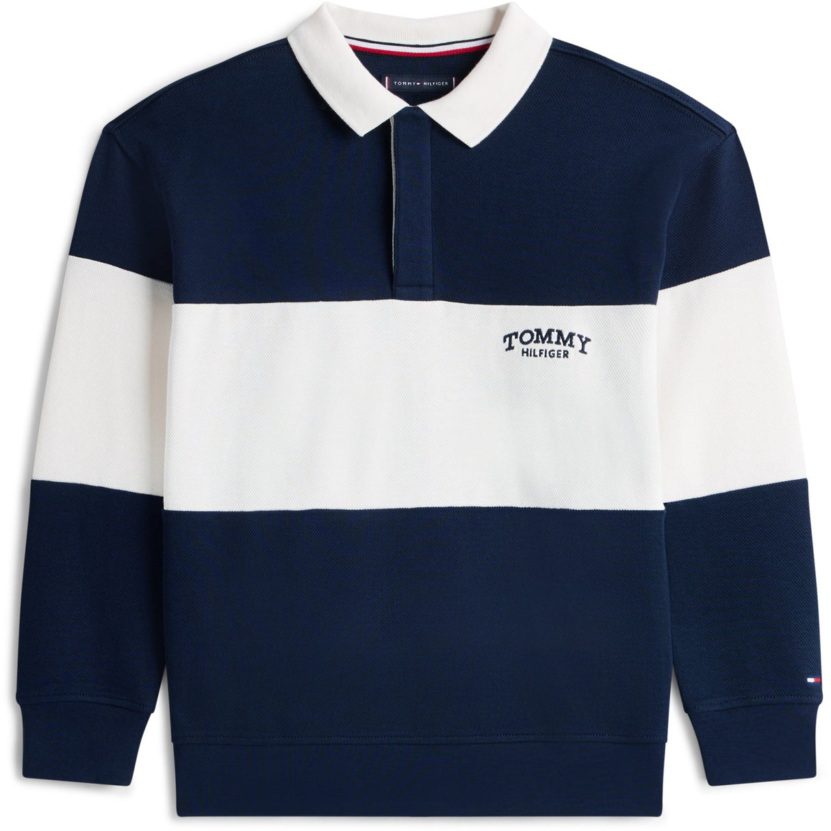 Tommy Hilfiger Dark Night Navy Colourblock Colourblock Pikétröja Ls