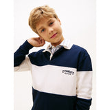 Tommy Hilfiger Dark Night Navy Colourblock Colourblock Pikétröja Ls