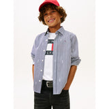 Tommy Hilfiger Dark Night Navy White Stripe Aop Jersey Skjorta