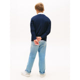 Tommy Hilfiger Dark Night Navy Heritage Henley Waffle Tee Ls