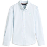 Tommy Hilfiger White Breezy Blue Stripe Aop Jersey Skjorta