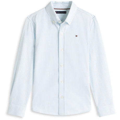 Tommy Hilfiger White Breezy Blue Stripe Aop Jersey Skjorta
