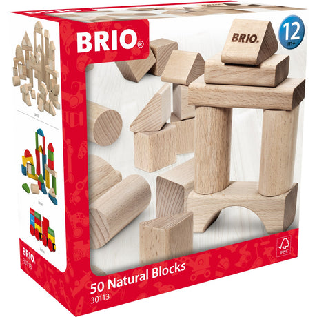 BRIO® 30113 Byggeklodser, Natur, 50 Stk.