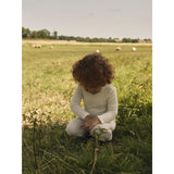 Lil'Atelier Turtledove Melange Nmnnalu Rib Wo/Mo Ls Slim Topp Lil