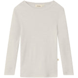 Lil'Atelier Turtledove Melange Nmnnalu Rib Wo/Mo Ls Slim Topp Lil