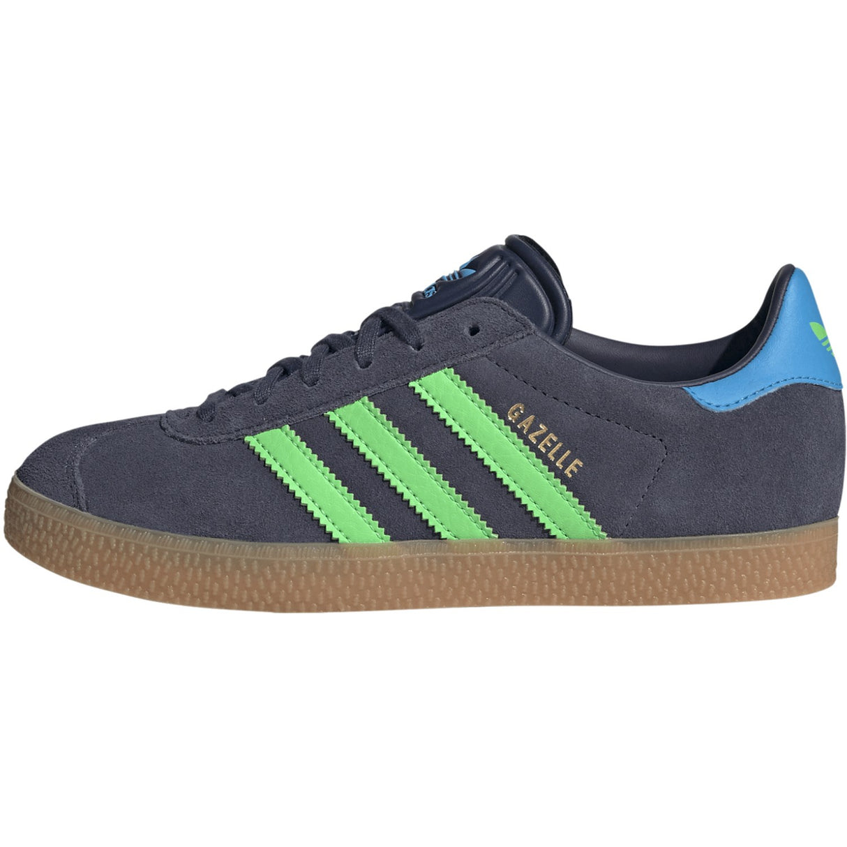 adidas Originals Shadow Navy/Screaming Green/Lucid Aquamarine Gazelle J Sneakers