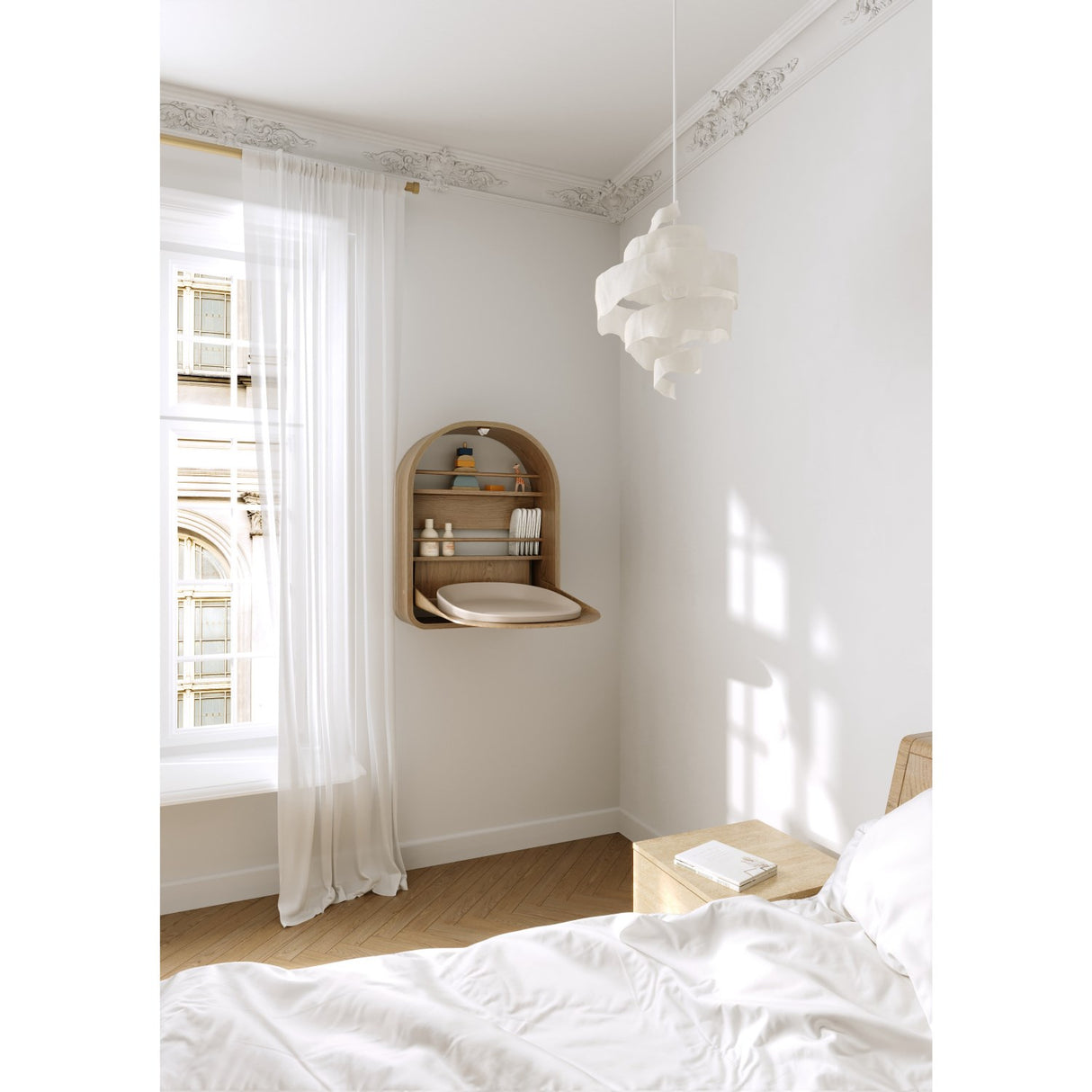 KAS Kopenhagen Natural Oil Kai Wall Changing Table Natural Oil