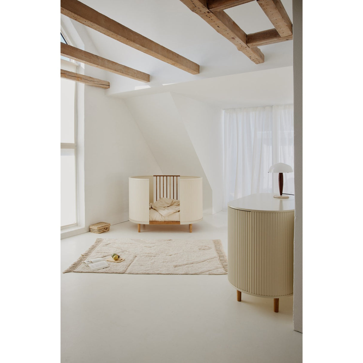 KAS Kopenhagen Cream Oak Kai Baby Cot