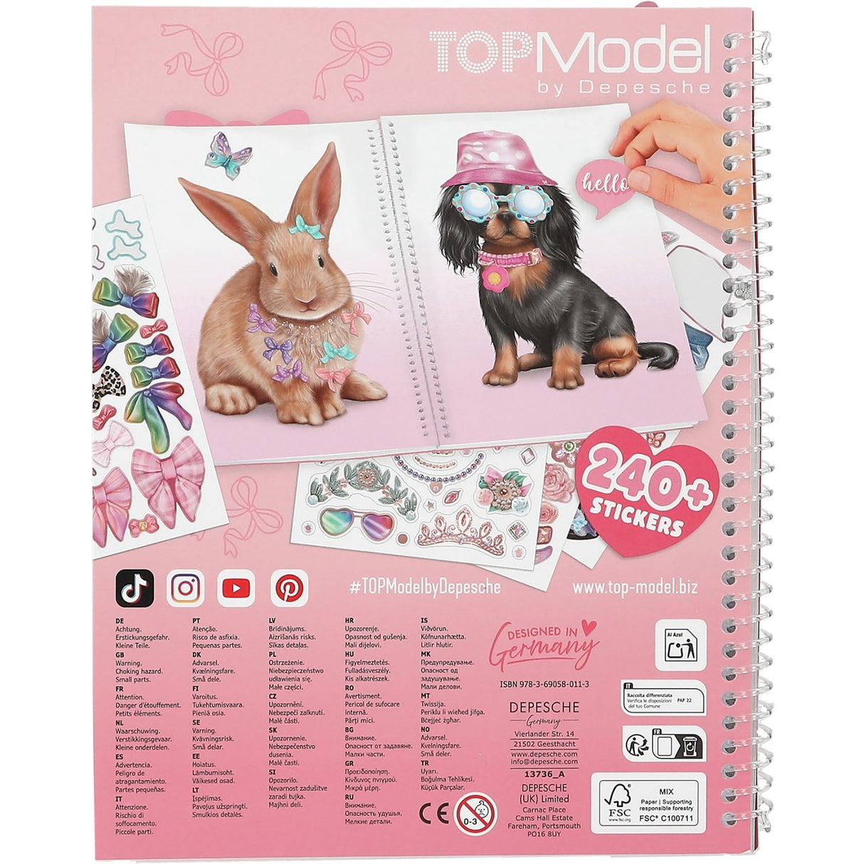 TOPModel Cute Animals Klänning Me Up Stickers Bok