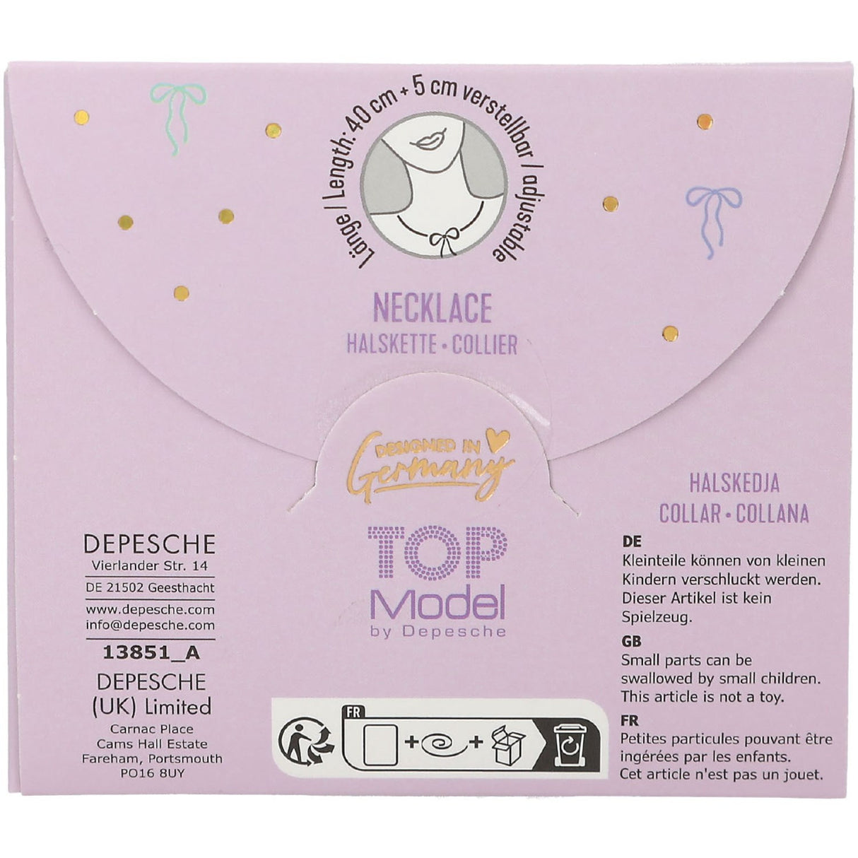 TOPModel BFF Necklace Sett Med Rosett Assorteret