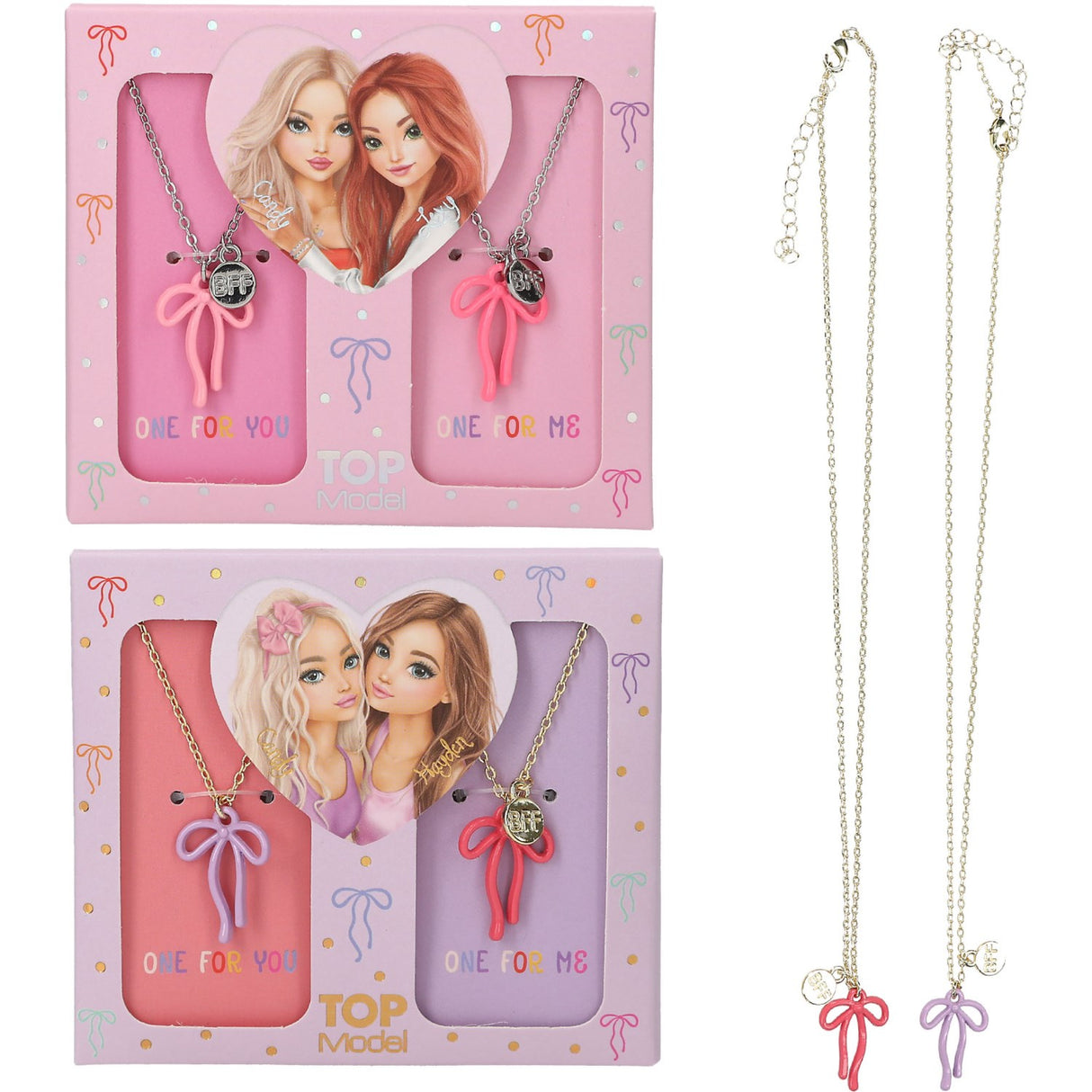 TOPModel BFF Necklace Sett Med Rosett Assorteret