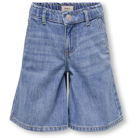 kids ONLY Light Blue Denim Kogcomet Wide Long Shorts Dnm Dia Noos