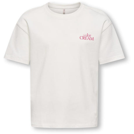 kids ONLY Cloud Dancer Icecream Koghelen Life S/S Loose Tee Jrs Noos