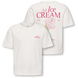 kids ONLY Cloud Dancer Icecream Koghelen Life S/S Loose Tee Jrs Noos