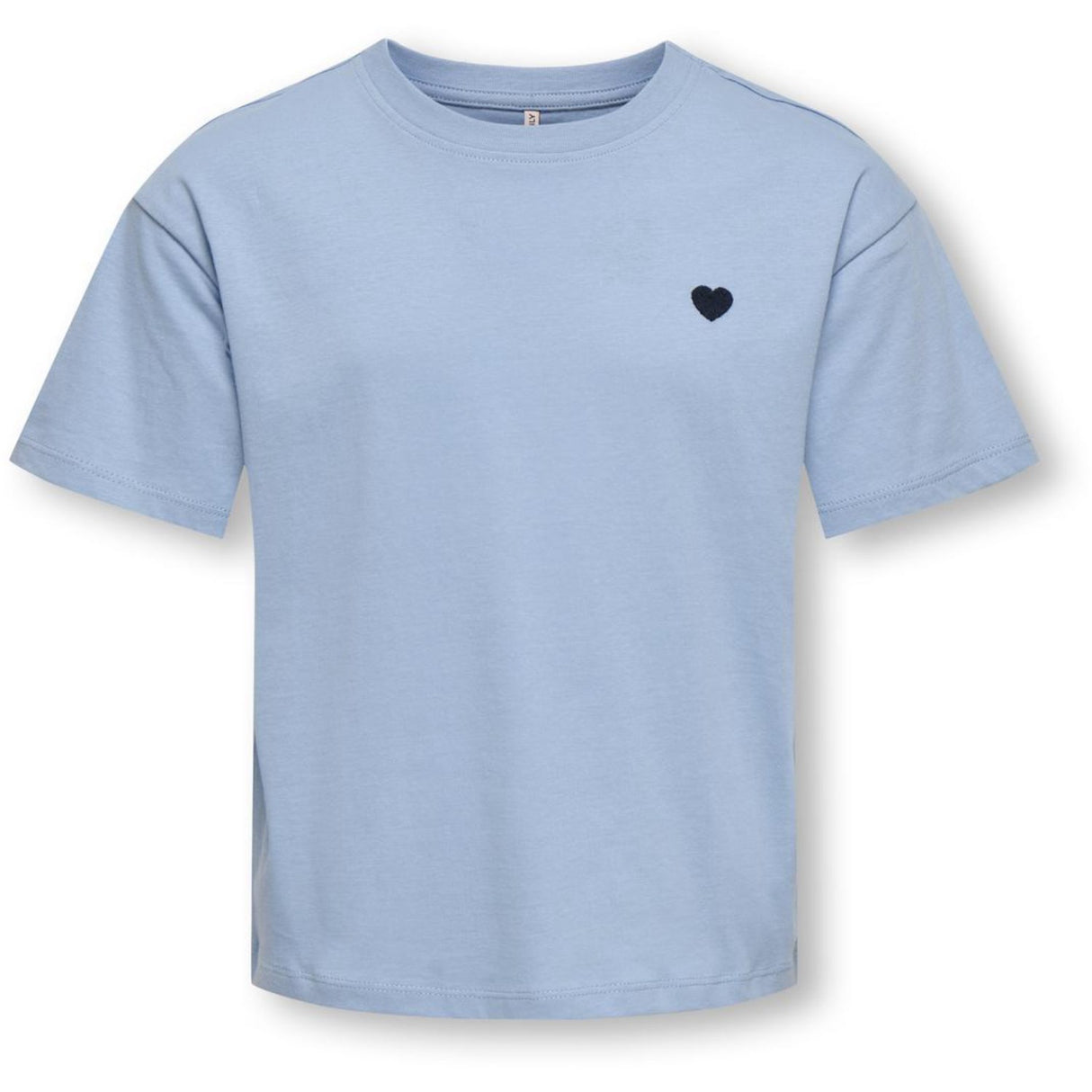kids ONLY Soft Chambray Heart Emb/Night Sky Kogmaiken Life Cropheart Ss Topp Jrs Noos