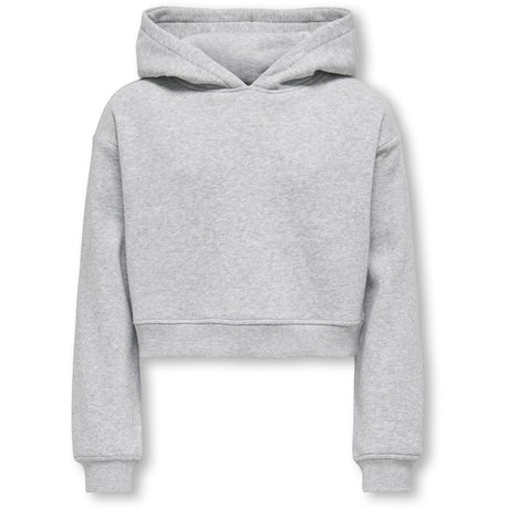 kids ONLY Light Grey Melange Kogsweat L/S Hoodies Kort Swt Noos