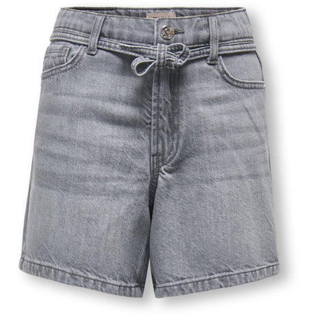 kids ONLY Medium Grey Denim Koggianna Hw Bälte Shorts Pimbox Dnm Noos