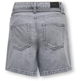 kids ONLY Medium Grey Denim Koggianna Hw Bälte Shorts Pimbox Dnm Noos