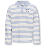 kids ONLY Soft Chambray White Alyssum Kogesther L/S Pikétröja Emb Vd Swt