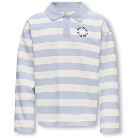 kids ONLY Soft Chambray White Alyssum Kogesther L/S Pikétröja Emb Vd Swt