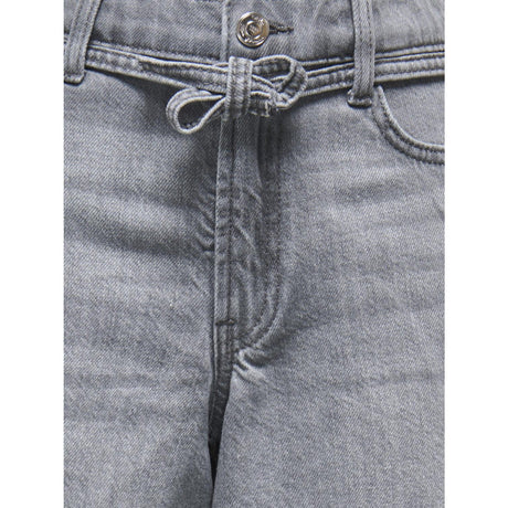 kids ONLY Medium Grey Denim Koggianna Hw Bälte Shorts Pimbox Dnm Noos
