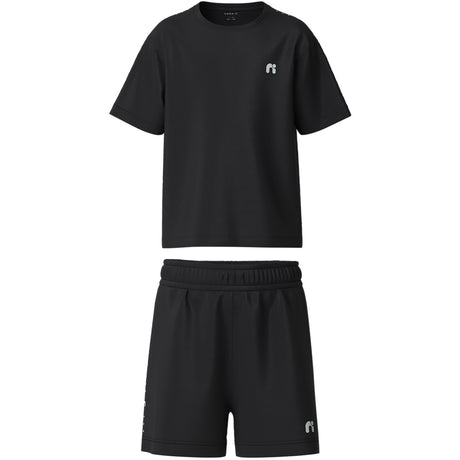 Name It Black Nkndemu Ss Nreg Shorts Sett