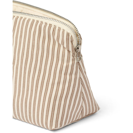 Studio Feder Brown Beach Stripe Celia Mini Toiletry Väska Bomull