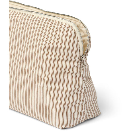 Studio Feder Brown Beach Stripe Celia Toiletry Väska Bomull