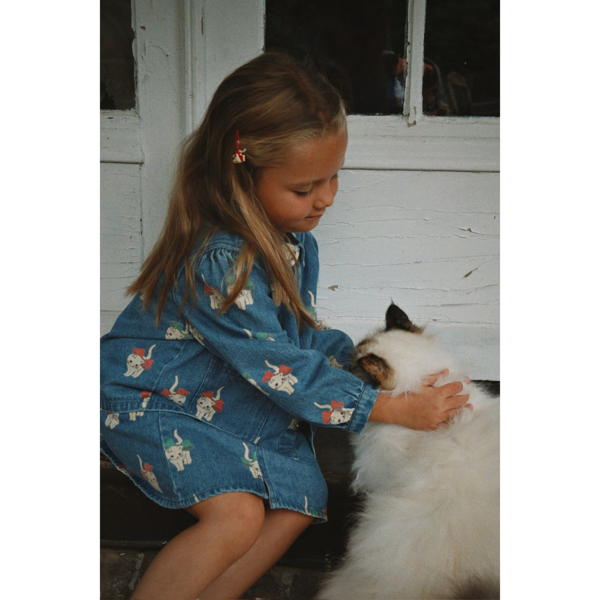 Konges Sløjd Bow Kitty Denim Magot Klänning Gots