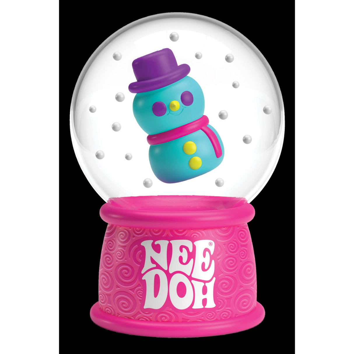 NeeDoh Squish N Flow Snow Globe 3 Asst. CDU