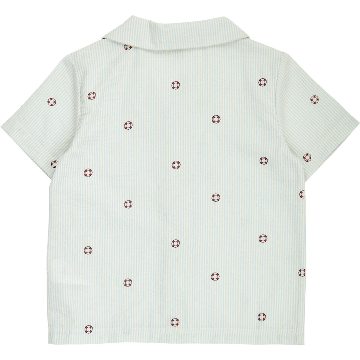 Müsli Tofu/ Ocean/ Mineral Red Seersucker Stripe S/S Skjorta