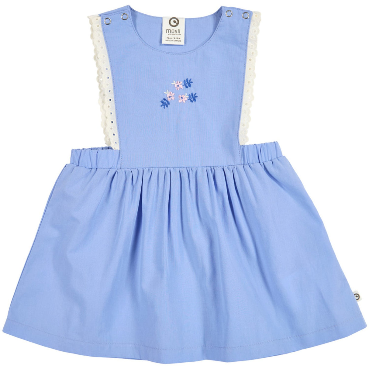 Müsli Shell Blue Spring Pinafore Klänning Baby