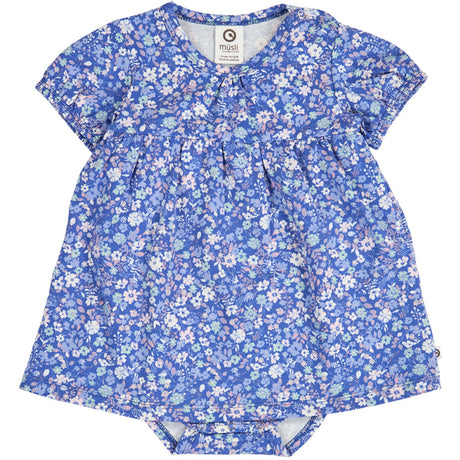 Müsli Azure Blue/ Nectar/ Tofu Primrose Puff S/S Klänning Body