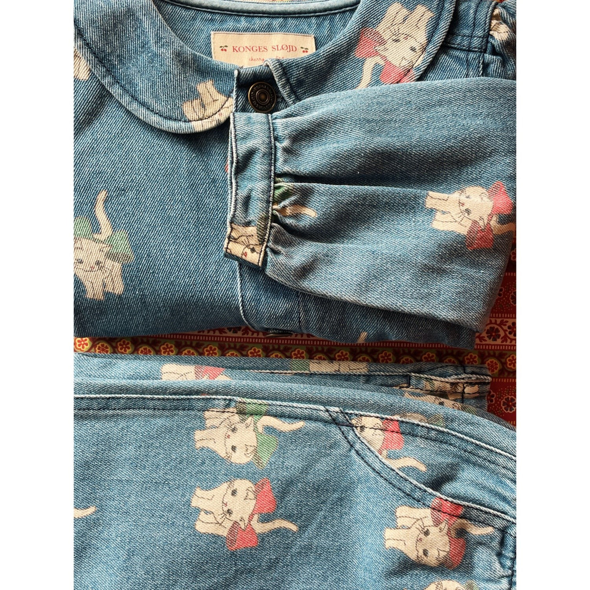 Konges Sløjd Bow Kitty Denim Magot Krage Jacka Gots