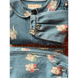 Konges Sløjd Bow Kitty Denim Magot Krage Jacka Gots