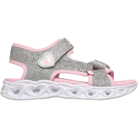 Skechers Silver Heart Lights Sandaler