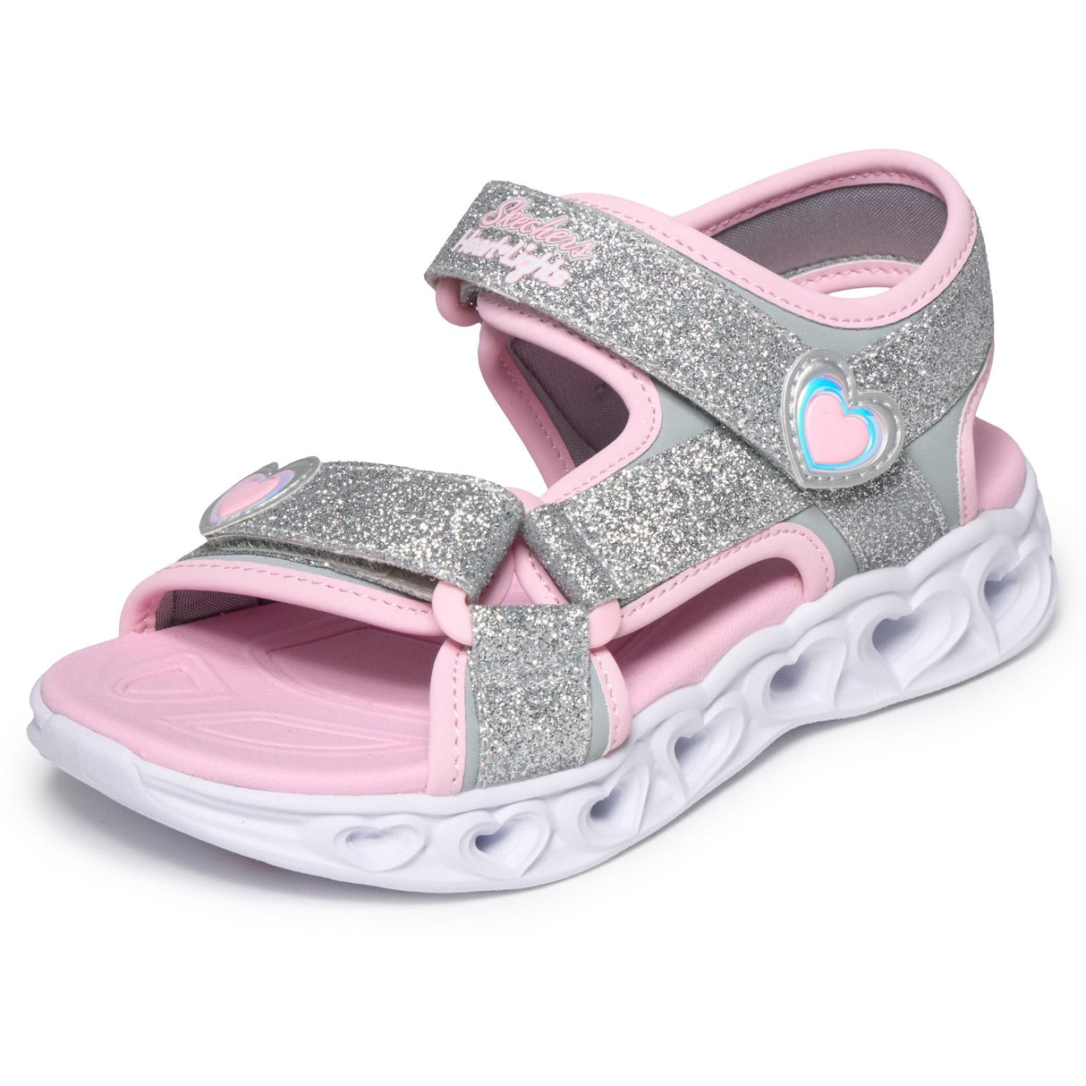 Skechers Silver Heart Lights Sandaler