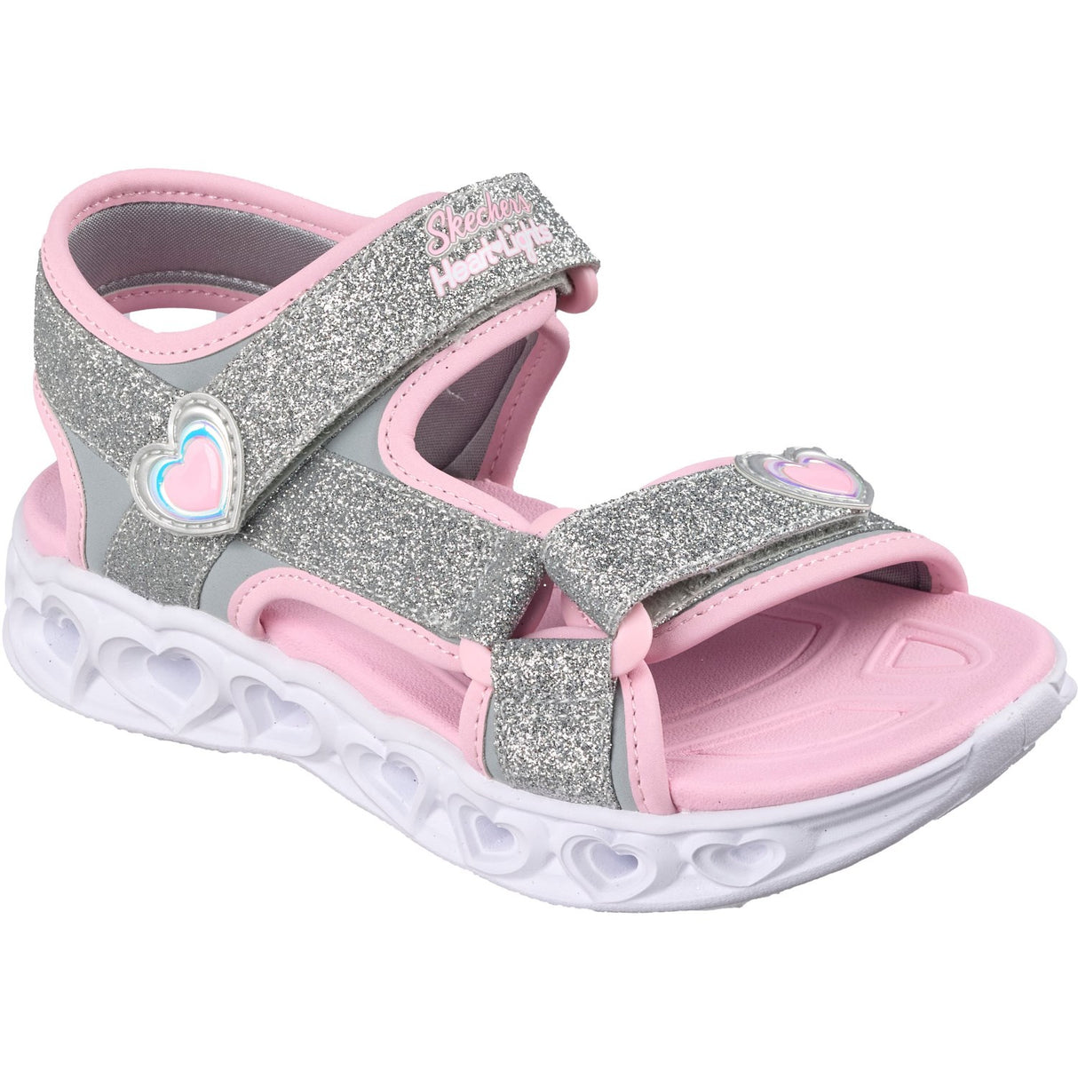 Skechers Silver Heart Lights Sandaler