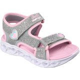 Skechers Silver Heart Lights Sandaler
