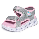 Skechers Silver S Lights\Xae - Heart Lights Sandaler