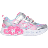 Skechers Silver Infinite Heart Lights - Heart Jewels